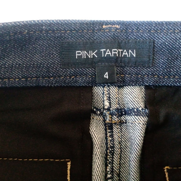 NWOT PINK TARTAN Womens Dark Flare Jeans Size 4 - Picture 9 of 10